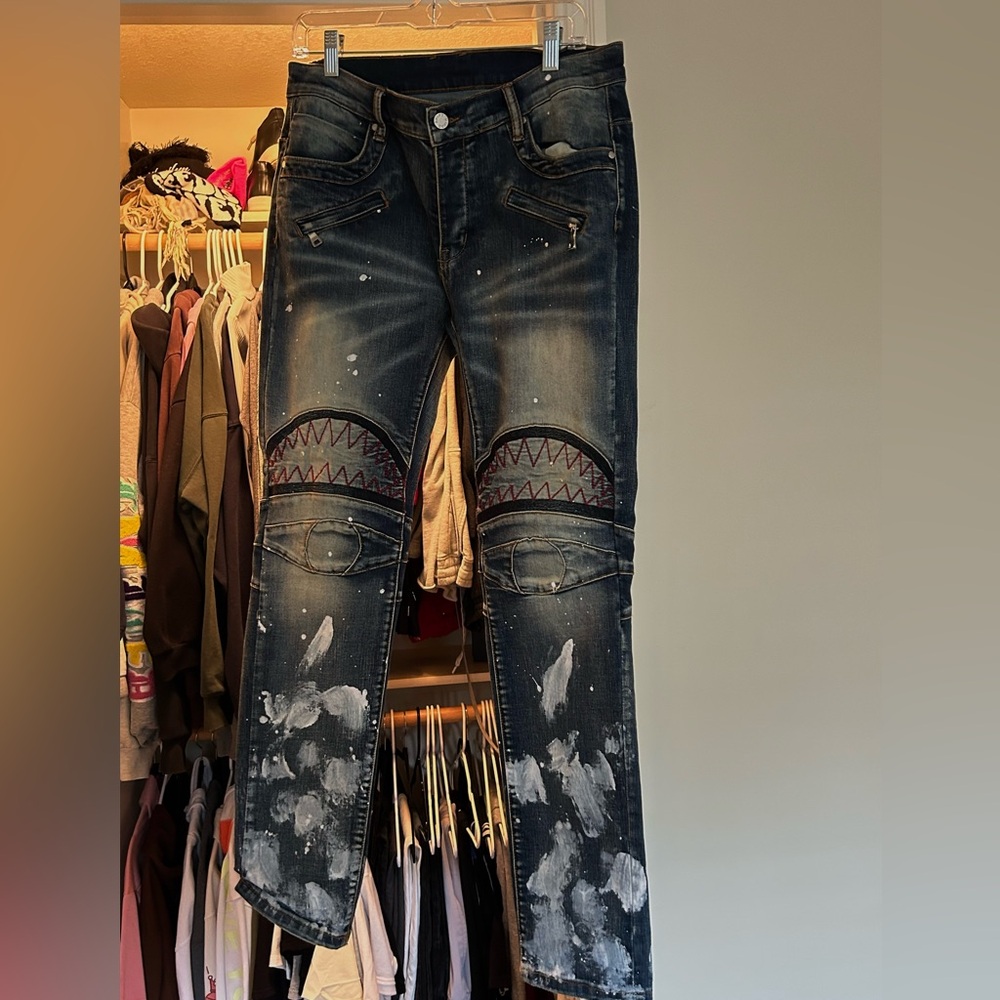 Dript Denim Blue Biker Men’s Jeans